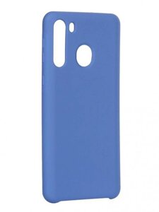 Чехол для телефона на Samsung Galaxy A21 силиконовый синий 16842 Самсунг А21