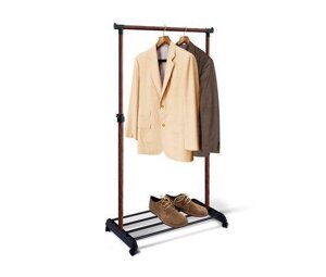 Вешалка для одежды стойка с перекладиной гардеробная напольная передвижная SHEFFILTON VS42 штанга на колесиках