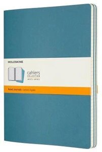 Блокнот Moleskine Cahier Journal, 120стр, без разлиновки, голубой [ch023b44]