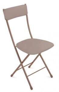 Стул кухонный со спинкой мягкий металлический складной на металлокаркасе кресло для кухни NIKA MP8 коричневый