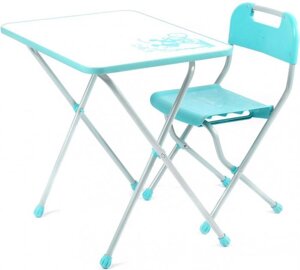 Детский комплект мебели cкладной стол Nika КПР/2 Ретро (бирюзовый)