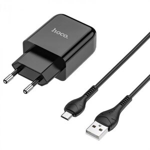 HOCO (6931474728845) N2 1USB 2.1A MICRO USB 1м черный