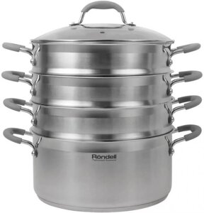 Кастрюля-пароварка 16.7л Rondell RDS-1103, нержавеющая сталь, с крышкой