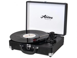 Виниловый проигрыватель для виниловых дисков пластинок винила Alive Audio Glam Noir AAGLM01NR черный