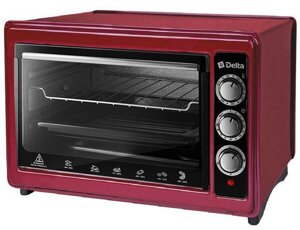 Настольная духовка мини печь электрическая DELTA сD-0123 красный жарочный шкаф для дачи выпечки хлеба
