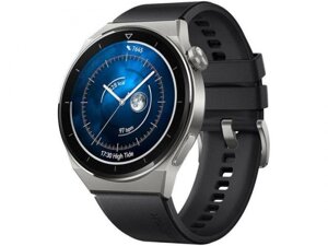 Умные часы мужские электронные Huawei Watch GT 3 Pro Odin-B19S Black Fluoroelastomer Strap 55028473
