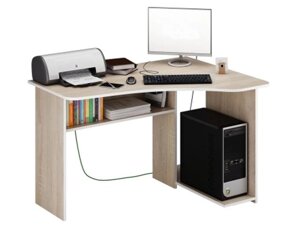 Компьютерный письменный стол VS33 Правый дуб сонома угловой для учебы школьника студента без ящиков