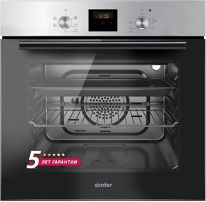 Встраиваемые электрический духовой шкаф SIMFER B6EM56014 Духовка серебристая