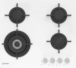 Газовая варочная панель Indesit INGT 62 IC/WH, независимая, белый