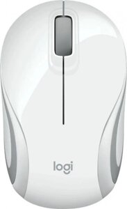 Мышь Logitech Mini M187, оптическая, беспроводная, USB, белый и серый [910-002735]