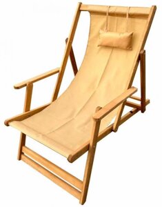 DYATEL Кресло-шезлонг с подлокотниками сиденье из ткани сосна (цвет дуб) G-LC-009-OAK