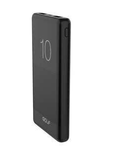 Портативное зарядное устройство Power bank GOLF G80 10000 Mah черный пауэрбанк для телефона