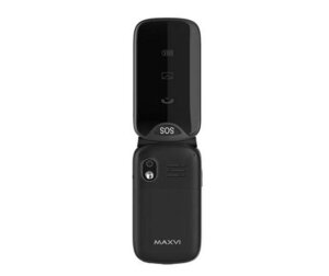 Телефон раскладушка кнопочный сотовый MAXVI E6 черный