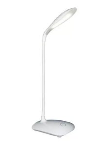 Сенсорная настольная лампа для школьника гибкая аккумуляторная Ritmix LED-310 белый светодиодный светильник