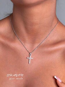 Бижутерия украшения на шею женская VS26 чокер Колье Ожерелье Цепочка с подвеской крест