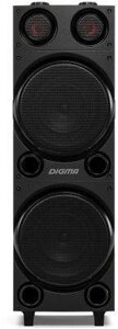 Музыкальный центр Digma MS-14, 600Вт, с караоке, Bluetooth, FM, USB, micro SD, черный,