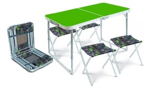 Стол складной туристический садовый походный раскладной NIKA ССТ-К2/6 столик и стулья для пикника дачи