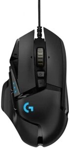 Мышь Logitech G502 Hero, игровая, оптическая, проводная, USB, черный [910-005474]