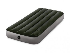 Надувной матрас для сна отдыха Intex Downy Airbed 64760 со встроенным насосом одноместный односпальный