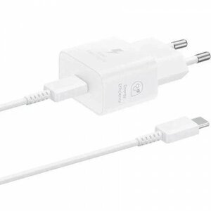 Сетевое зарядное устройство Samsung EP-T2510, USB type-C, USB type-C, 25Вт, 3A, белый [ep-t2510xwegeu]