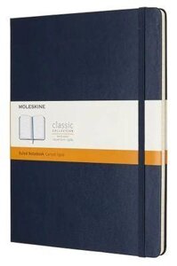 Блокнот Moleskine CLASSIC, 192стр, в линейку, твердая обложка, синий [qp090b20]