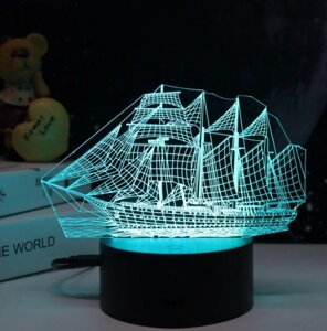 Светодиодный 3д ночник CAMELION NL-404 LED настольный светильник RGB 3D лампа