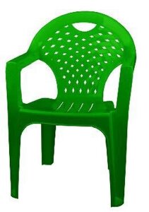 Пластиковое кресло садовое для дачи АЛЬТЕРНАТИВА М2609 стул для кафе зеленый