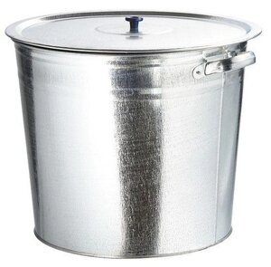 Бак для воды оцинкованный с крышкой металлический пищевой 32л без крана