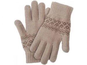 Теплые зимние перчатки для сенсорного экрана дисплеев телефона Xiaomi Mi Wool Screen Touch Gloves бежевые