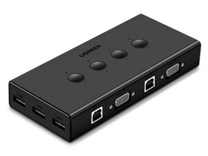 Переключатель KVM Ugreen CM154 4-Port USB KVM Switch Box 50280