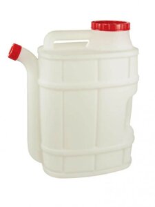 Канистра пищевая пластиковая со сливом Альтернатива 20 литров Бочонок М1282 с носиком для воды