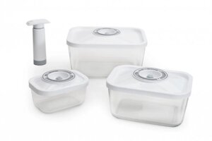 Набор вакуумных контейнеров Status VAC-Glass-Set White