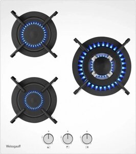 Газовая варочная панель WEISSGAUFF HGG 451 WV, белый