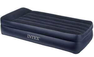 Надувной матрас для сна INTEX Квин 64124 двуспальный кровать со встроенным насосом