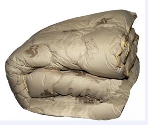 Одеяло верблюжье ЮТА-ТЕКС 1912 зимнее теплое стеганое из верблюжьей шерсти ЕВРО размер 200х220