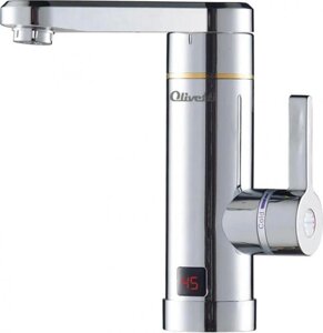 Водонагреватель проточный электрический кран для кухни дачи с дисплеем подогревом воды OLIVETTI OL-WH4053SS