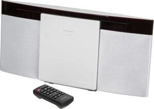 Музыкальный центр Panasonic SC-HC200EG-W, 20Вт, Bluetooth, FM, USB, CD, белый,