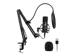 Микрофон MAONO AU-A04 игровой стрим (АЦП, стойка, паук, поп-фильтр, USB, конденсаторный)