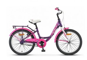 Велосипед для девочек подростковый 8 лет городской 20 дюймов двухколесныйSTELS розовый