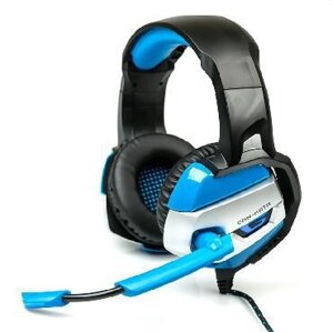 Наушники с микрофоном проводные накладные DIALOG HGK-37L GAN-KATA USB игровые голубые
