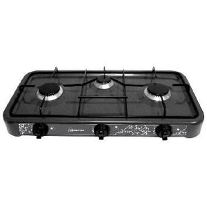 Плита газовая настольная HOMESTAR HS-1203 черная кухонная мини плитка без духовки для дачи
