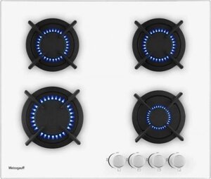 Газовая варочная панель WEISSGAUFF HG 640 WG, независимая, белый