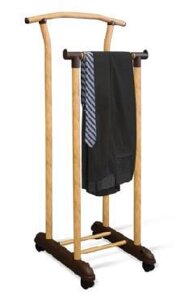 Вешалка напольная костюмная металлическая на колесах SHEFFILTON SHT-SUR5 орех/коричневый на колесиках