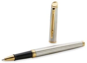 Ручка роллер Waterman Hemisphere (CWS0920350) Steel GT F чернила черн. подар. кор.