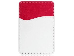 Чехол для карты банковской на смартфон эко-кожа Red CardHolder-03