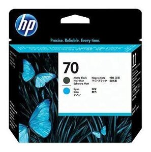 Печатающая головка HP 70 C9404A черный матовый/голубой для HP DJ Z2100/Z3100 PS Pro B9100