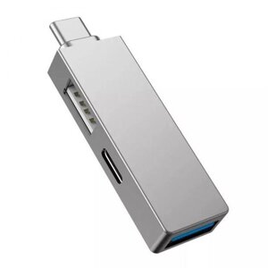 Хаб USB Wiwu T02 Pro USB Type-C Grey 6936686405829