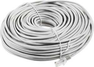 Патч-корд PREMIER PP12-50M литой (molded), UTP, cat. 5E, 50м, 4 пары, 26AWG, алюминий омедненный, серый