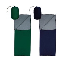 ECOS Спальный мешок-одеяло СМ001 (зелёный/серый+синий/серый) 102086
