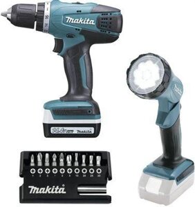 Дрель-шуруповерт Makita DF347DWLX1, 1.5Ач, с двумя аккумуляторами